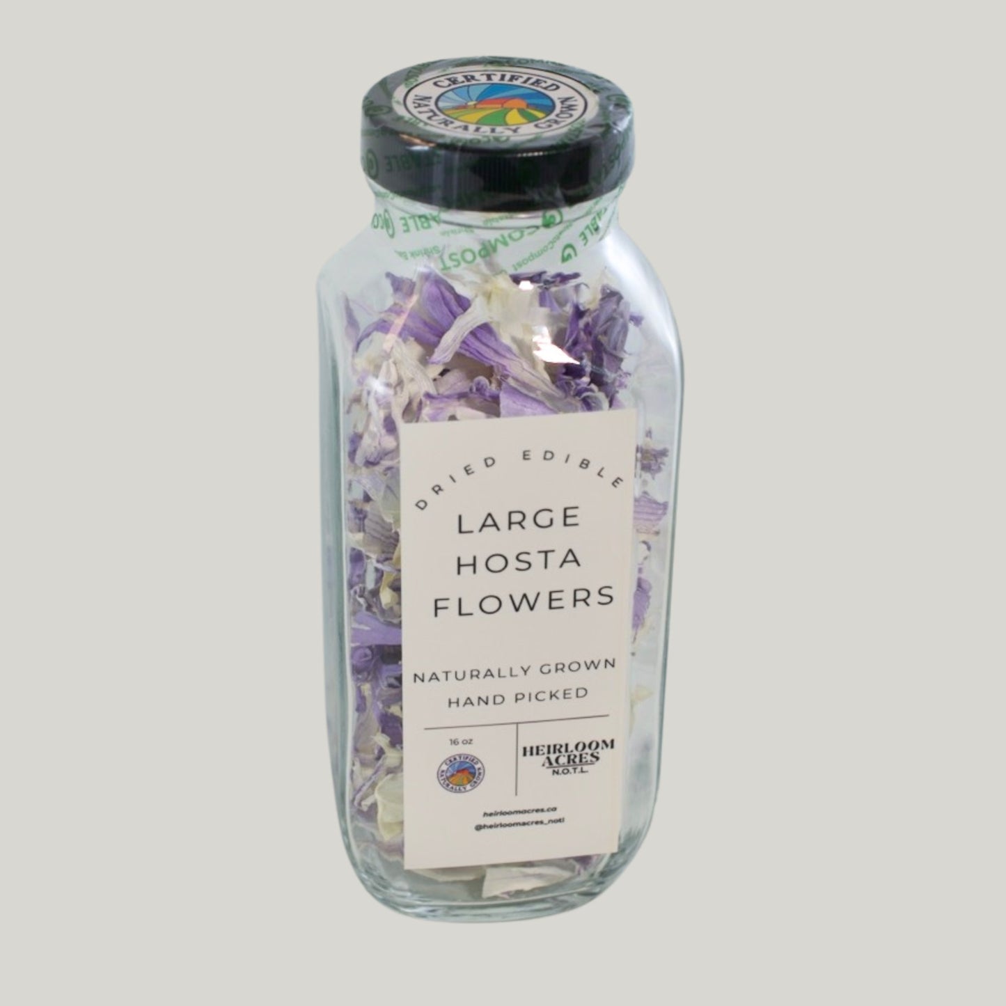 Hosta Flowers large - Dried Edible Flowers - Heirloom Acres NOTL